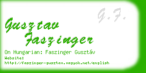 gusztav faszinger business card